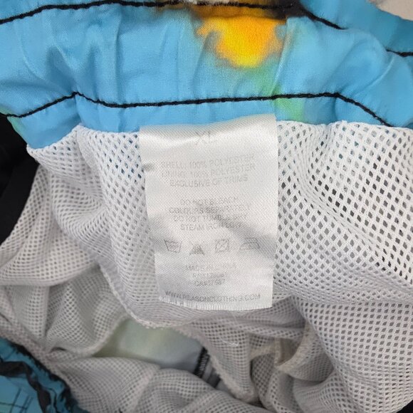 Reason Swim Shorts Mens XL Tie Dye Paint Splatter Mesh Brief Lined Drawstring - Picture 4 of 7